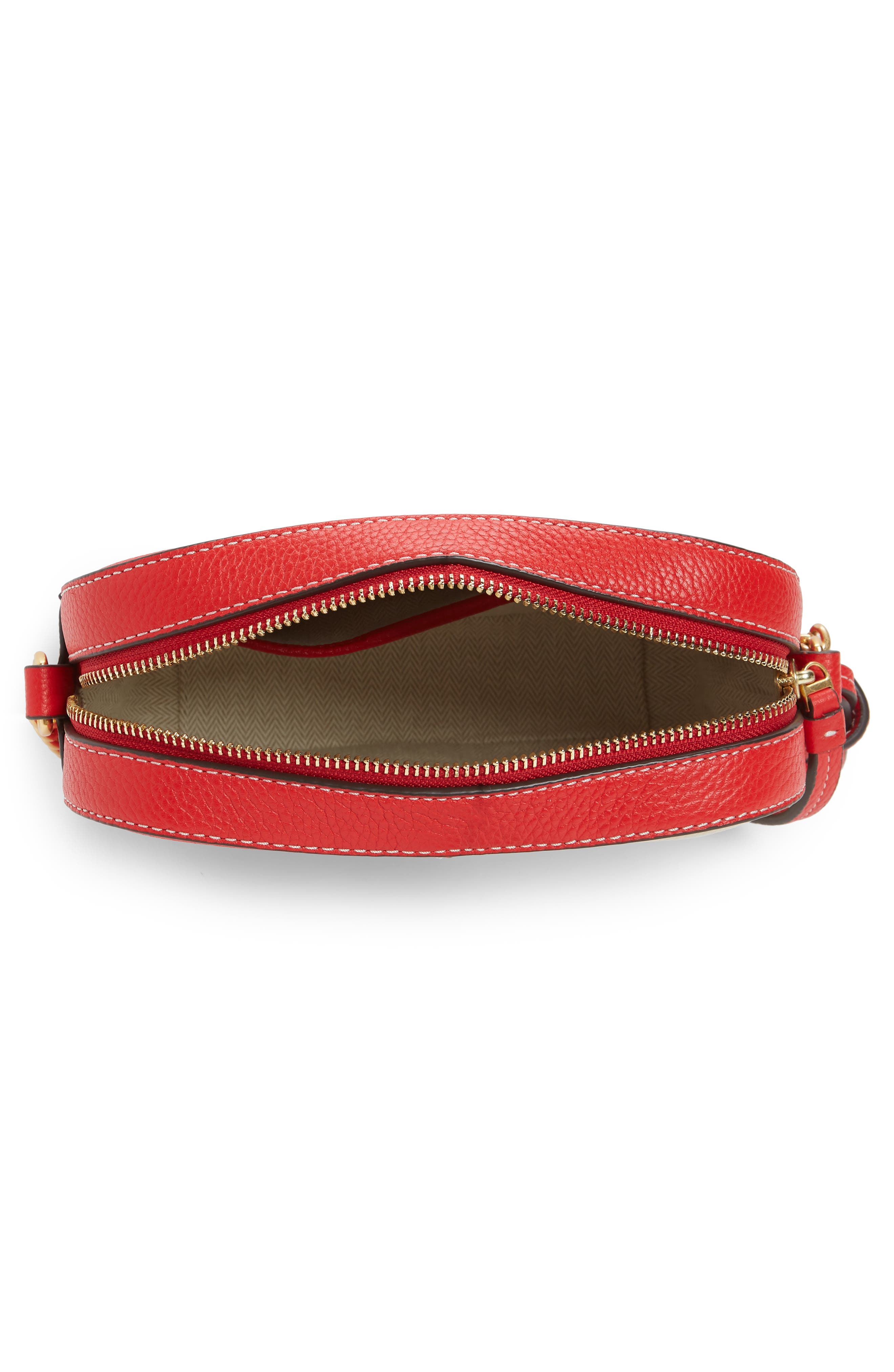 McGraw Colorblock Leather Camera Bag, Alternate, color, BRILLIANT RED/ NEW CREAM