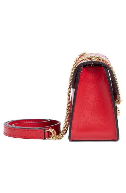 Valentino By Mario Valentino Bijou Monogram Chain Crossbody Bag In Red