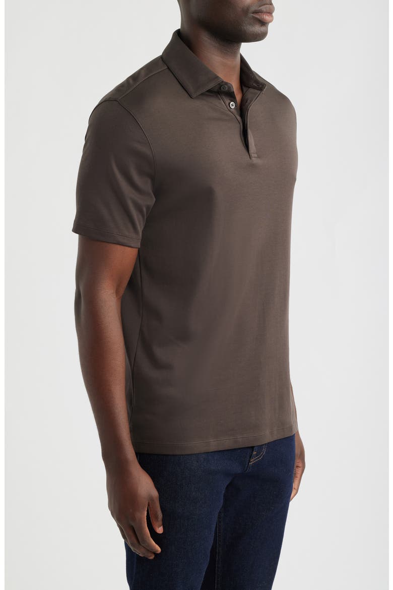 Georgia Solid Pima Cotton Polo, Alternate, color, ESPRESSO