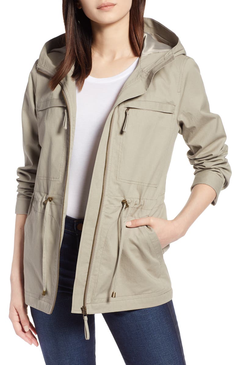 Halogen<sup>®</sup> Zip Front Field Jacket, Main, color, 