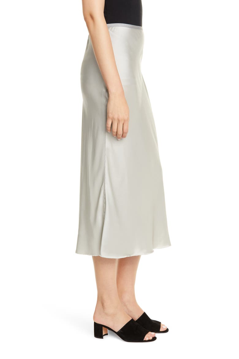 Double Satin Slip Skirt, Alternate, color, CEMENT