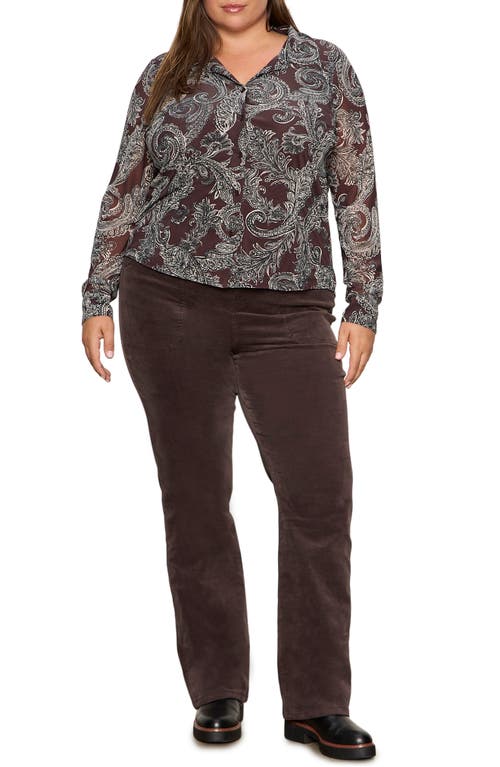 Sanctuary Fitted Mesh Button-up Shirt In Multi