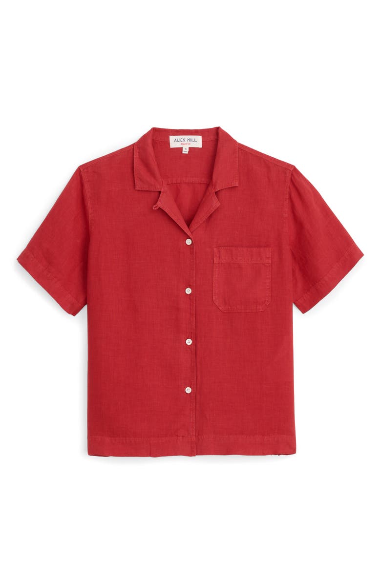 Alex Mill Maddie Linen Camp Shirt, Alternate, color,