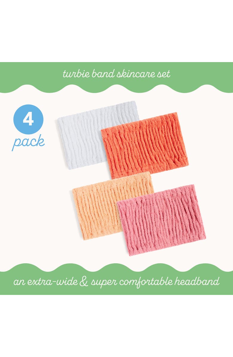 TURBIE TWIST 4 Pack Turbie Band, Extra Wide Cotton Spa Headbands, Alternate, color, Peach Blush