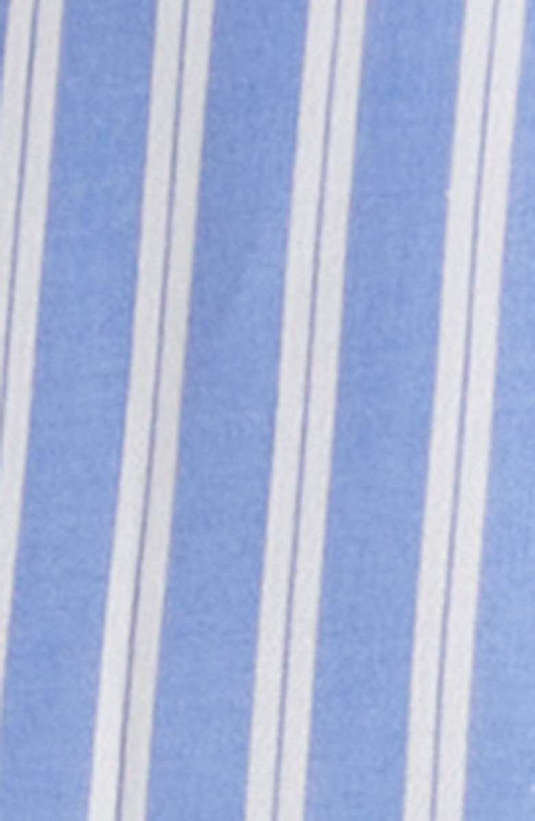 TOM FORD Classic Fit Contrast Collar Stripe Button-Up Shirt, Alternate, color, White/ Blue