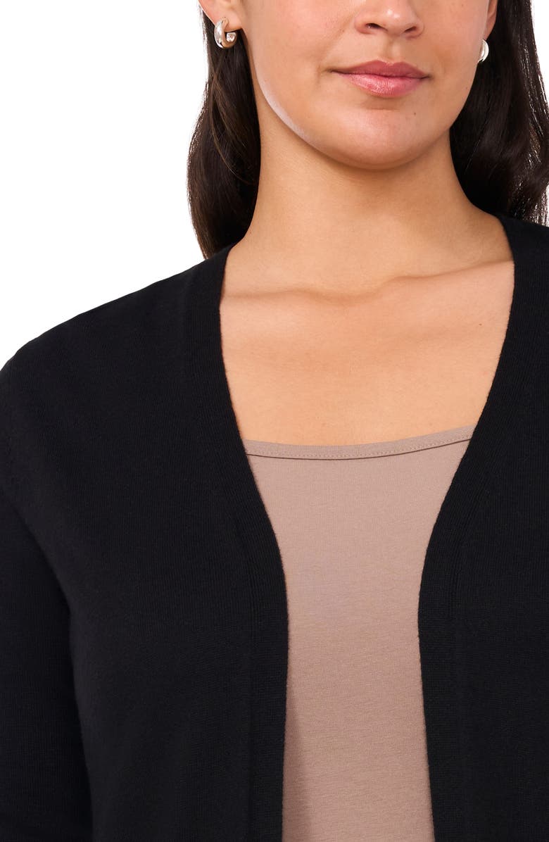 Halogen<sup>®</sup> Open Front Longline Cardigan, Alternate, color, Rich Black