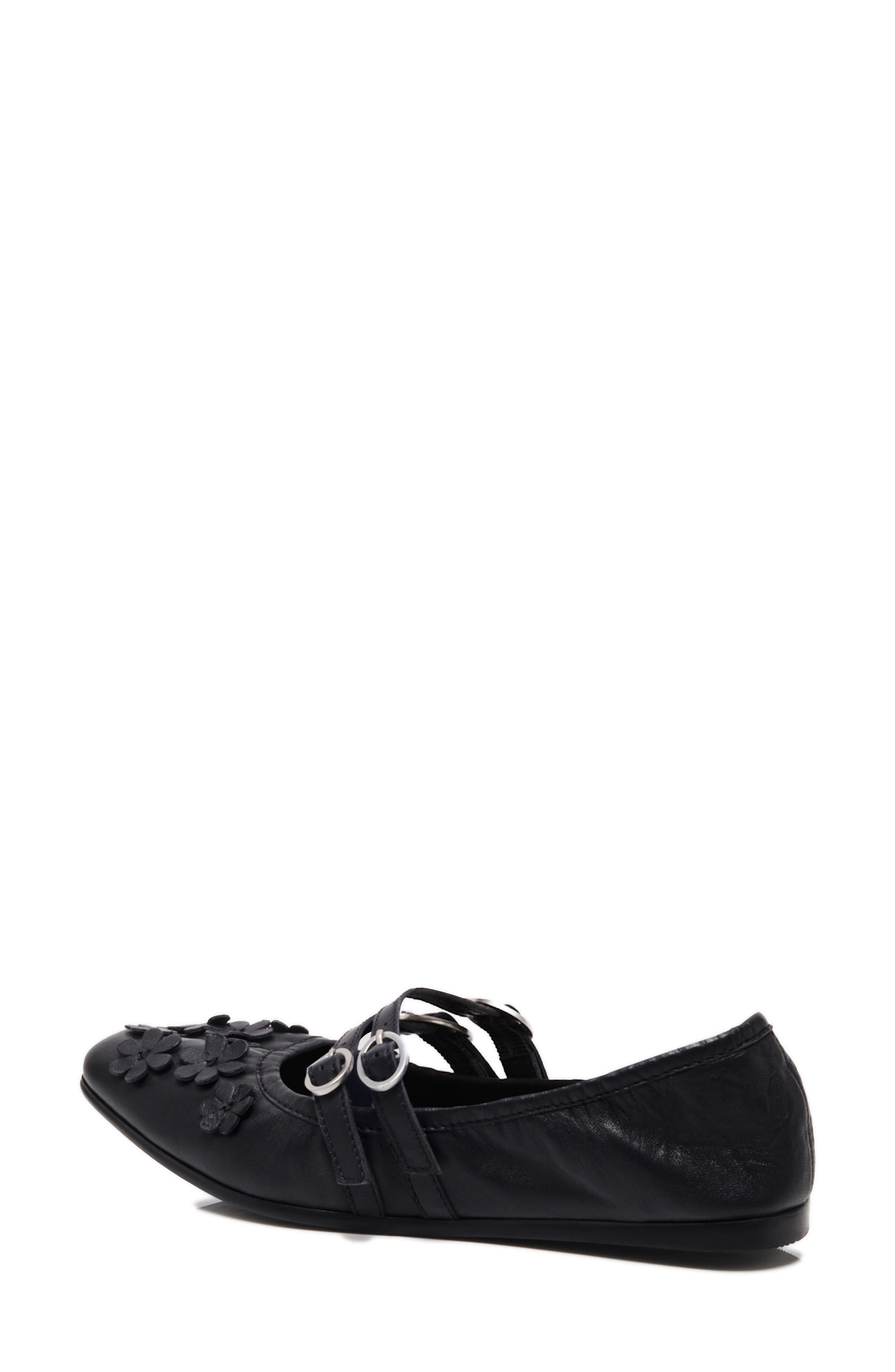 Free People Mimosa Mary Jane Flat, Alternate, color, Black