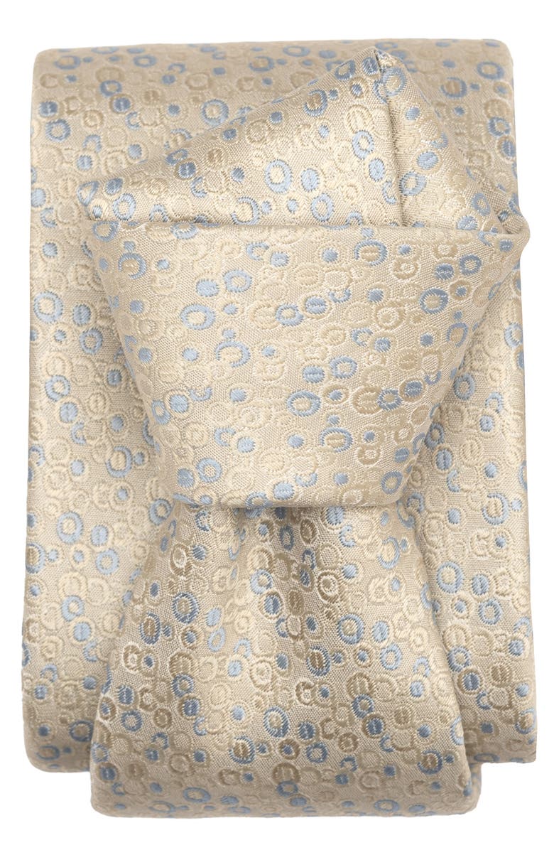 Elizabetta Spumante - Silk Jacquard Tie for Men, Alternate, color, Champagne