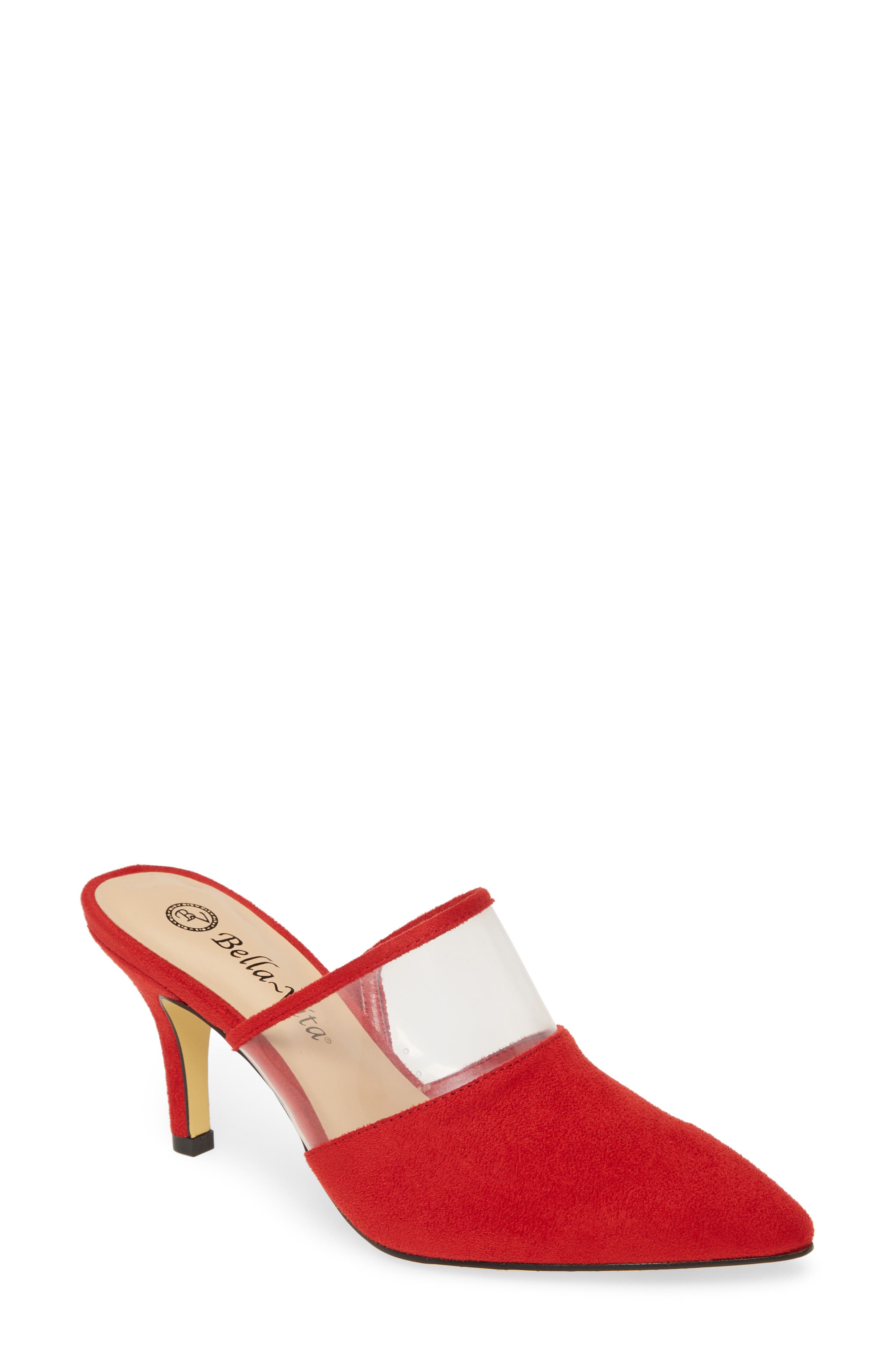Blakely II Mule, Main, color, RED FAUX LEATHER