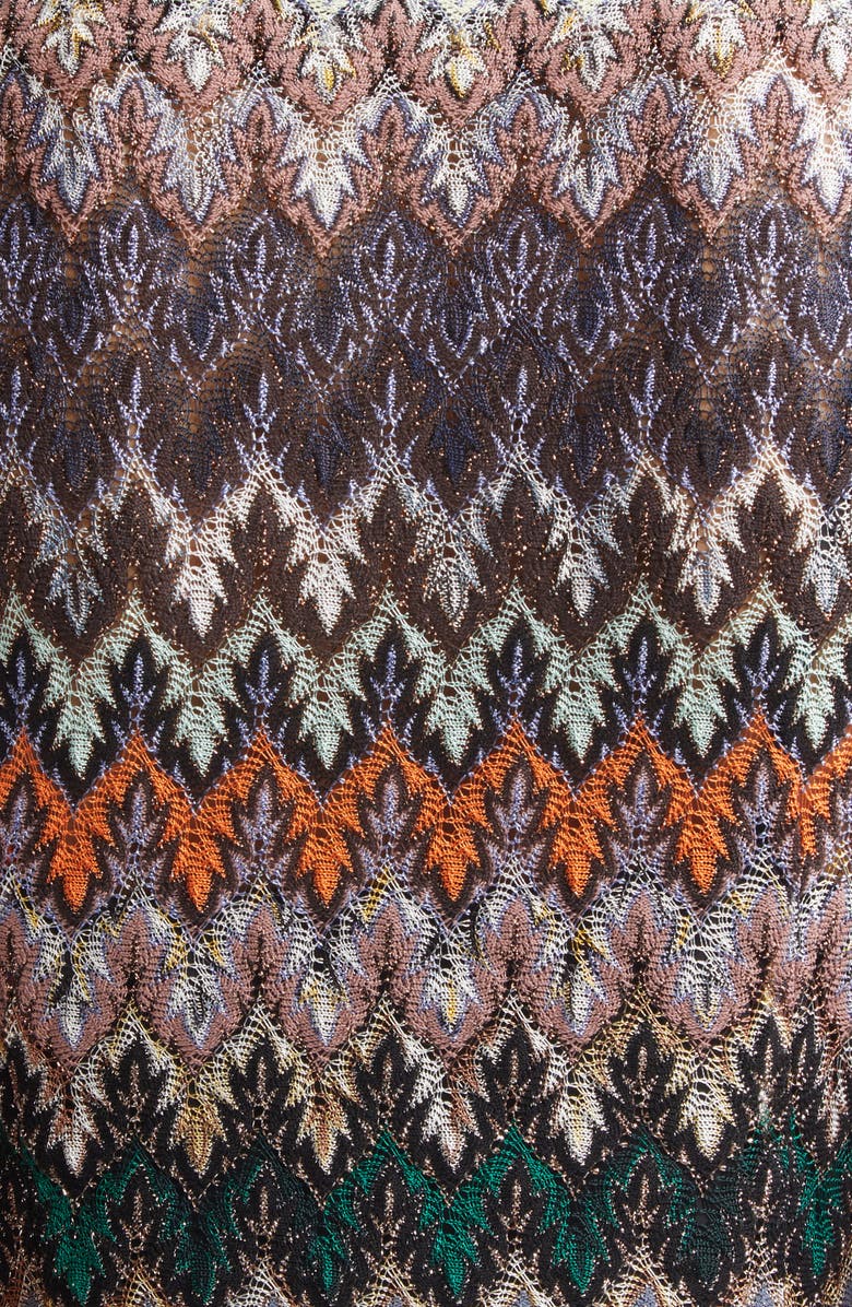 Missoni Metallic Zigzag Raschel Knit Dress, Alternate, color, Grey/ Black Multi