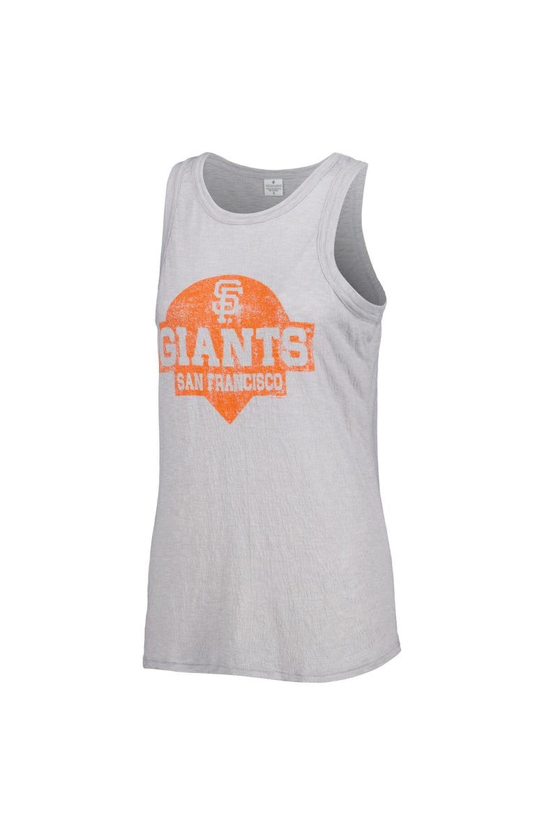 SOFT AS A GRAPE Women's Soft as a Grape Gray San Francisco Giants Tri-Blend Tank Top, Alternate, color, Gray