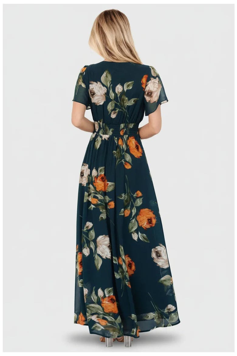 Birdie Maxi Dress, Alternate, color, Deep Topaz Floral