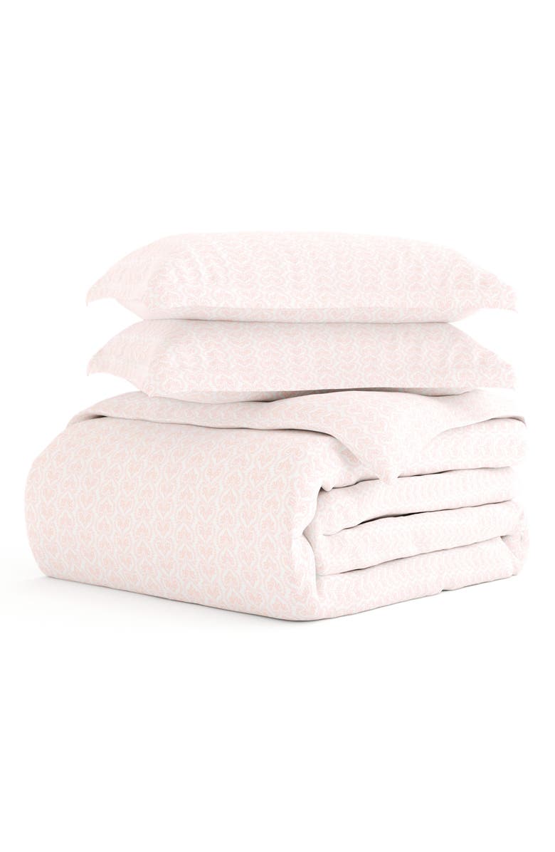 HOMESPUN IENJOY HOME Premium Ultra Soft Classic in Pink Pattern 3-Piece Duvet Cover Set, Main, color, Pink