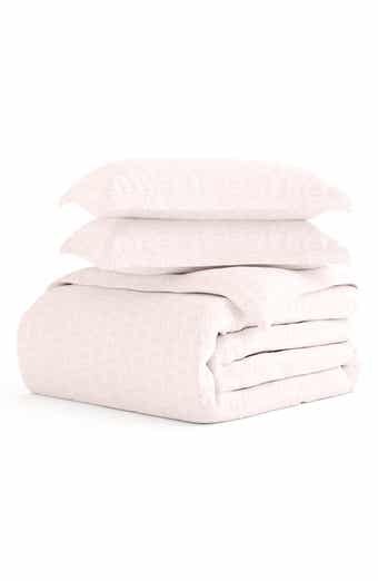 HOMESPUN IENJOY HOME Premium Ultra Soft Classic in Pink Pattern 3-Piece Duvet Cover Set