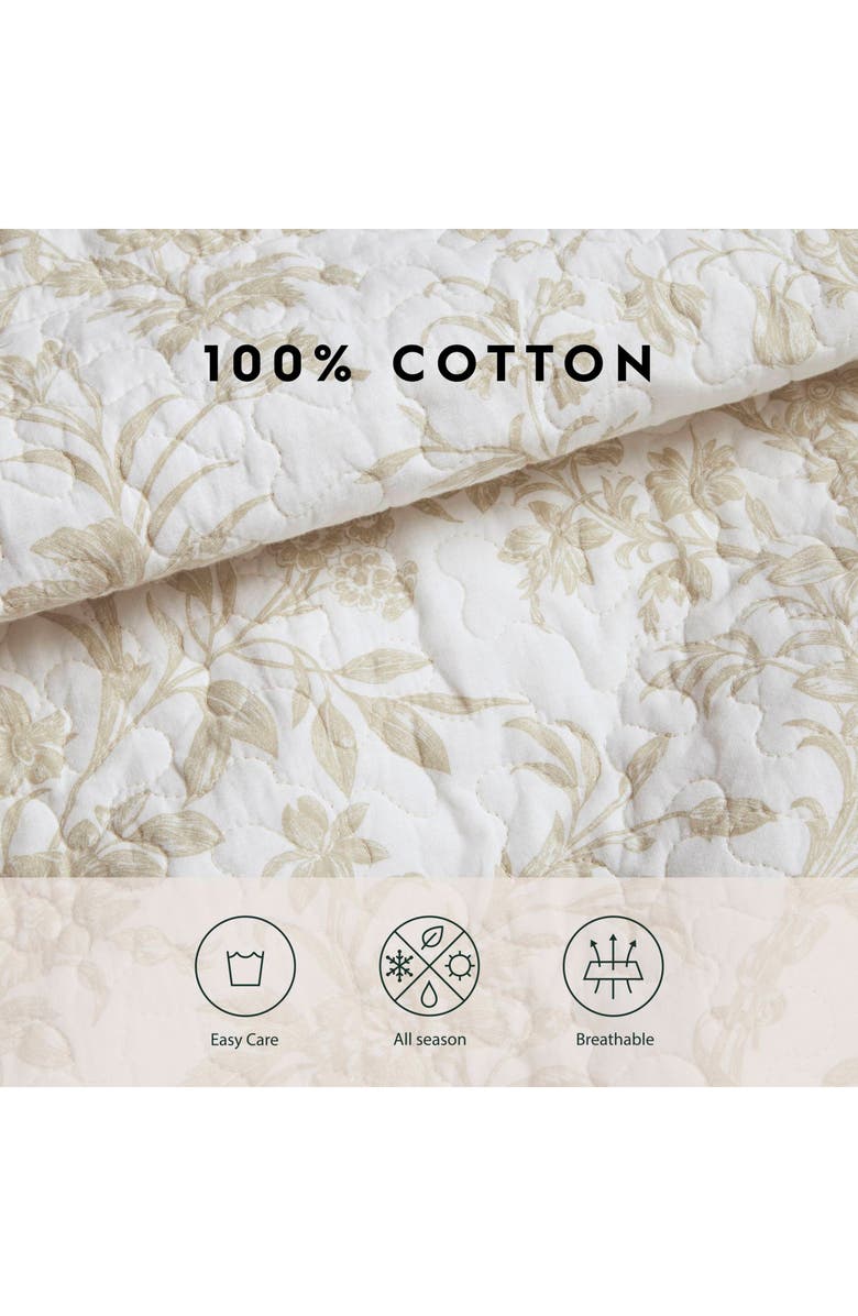 Laura Ashley Amberley Twin Quilt & Sham Set, Alternate, color, Biscuit Beige