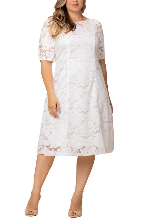 Emma Floral Lace Cocktail Midi Dress