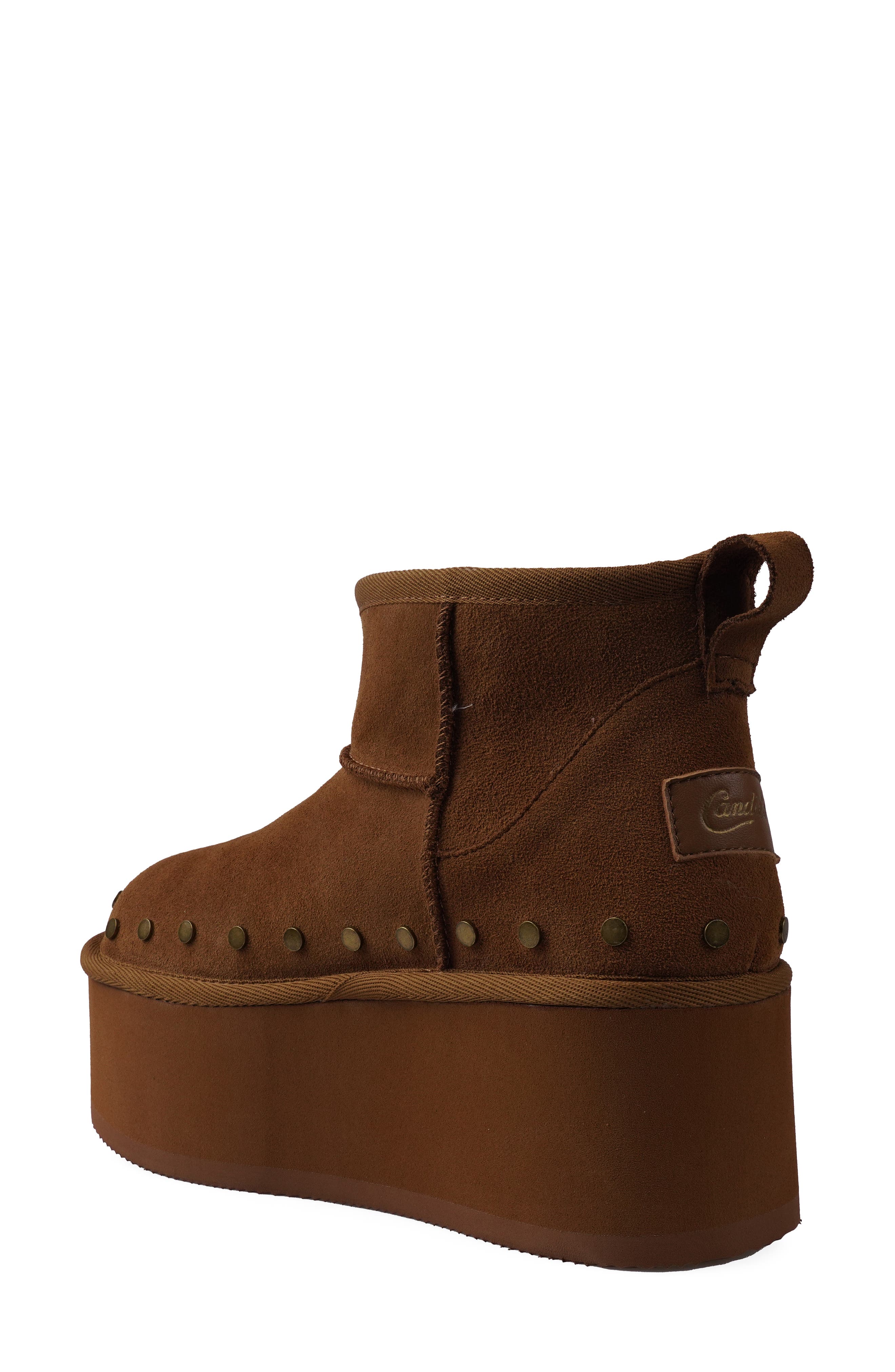 Shye Faux Fur Platform Bootie, Alternate, color, TAN SUEDE