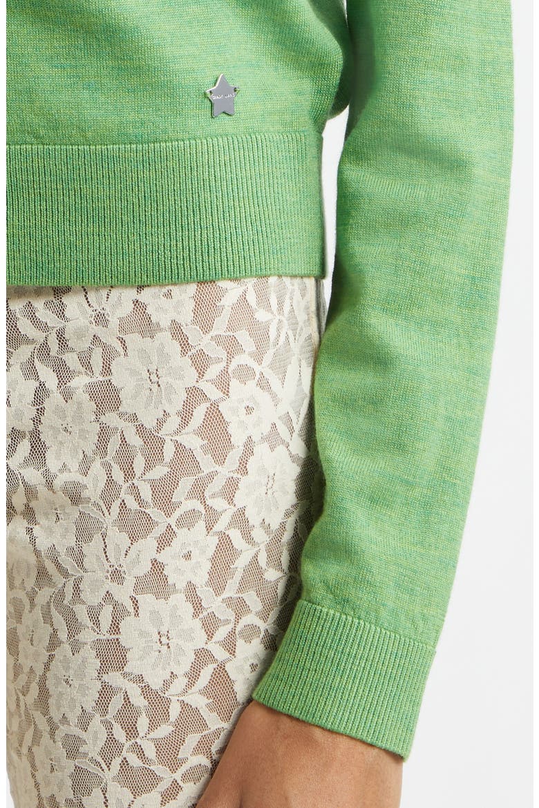 Ley Merino Wool Cardigan, Alternate, color, HEATHER GREEN