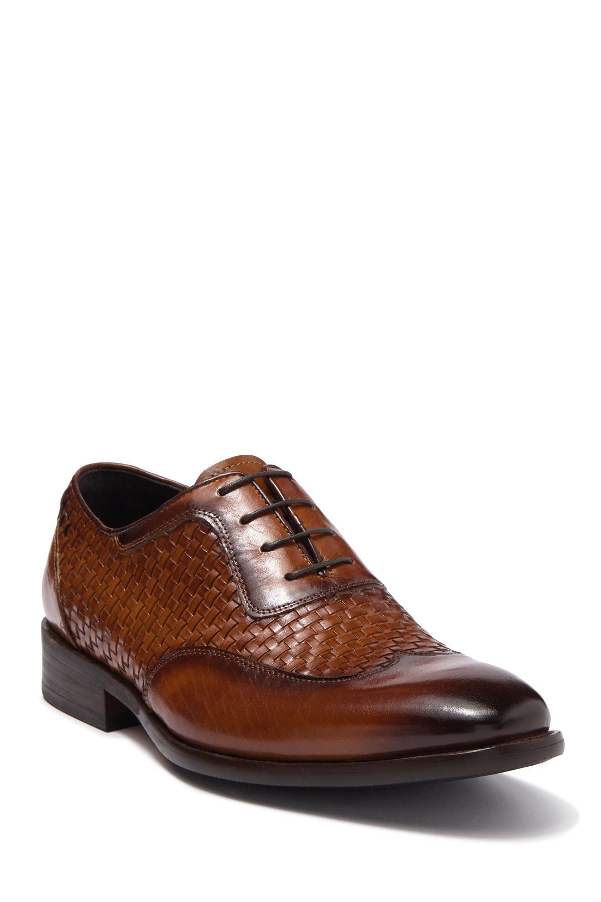 Maison Forte Lisbon Woven Leather Oxford, Main, color, 