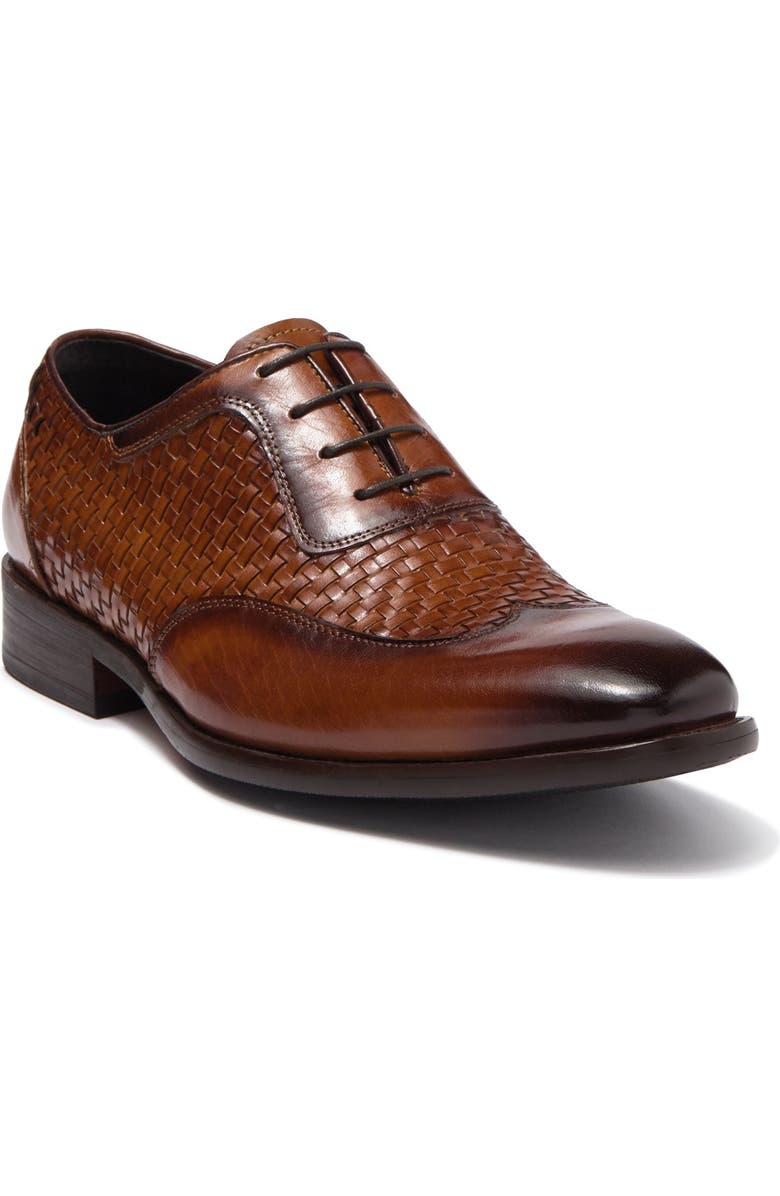 Maison Forte Lisbon Woven Leather Oxford, Main, color,