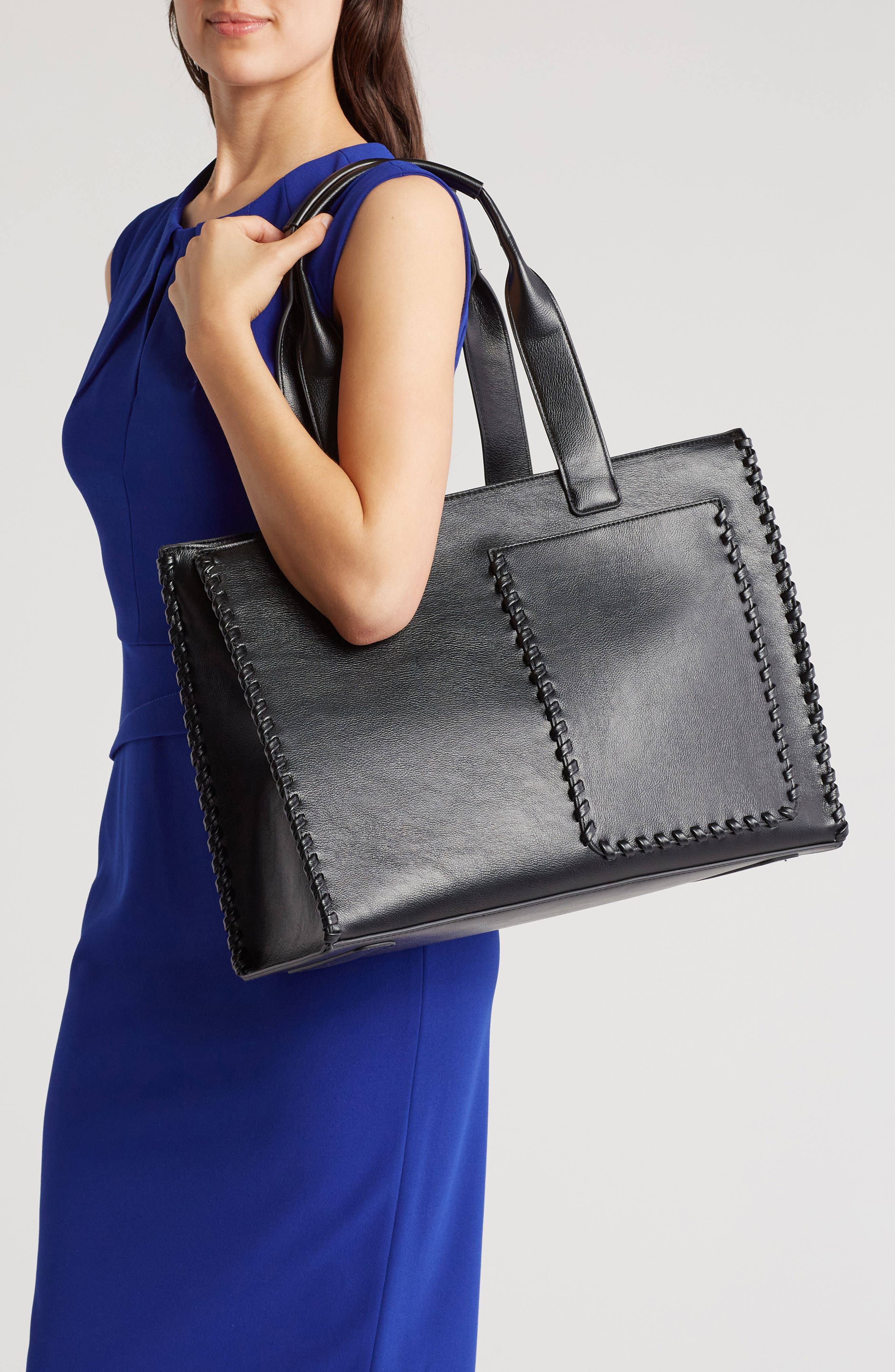 BCBG Whipstitch Tote Bag, Alternate, color, 