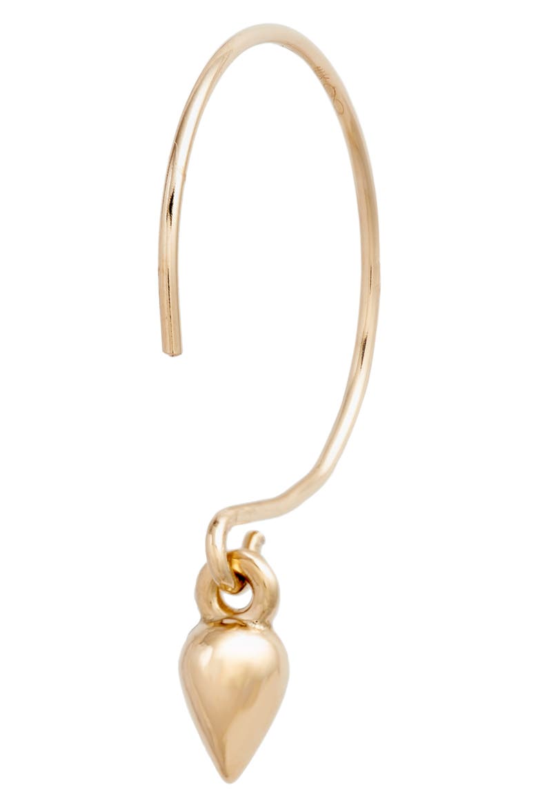Baby Hoop Earrings, Alternate, color, YELLOW GOLD/ WHITE PEARL