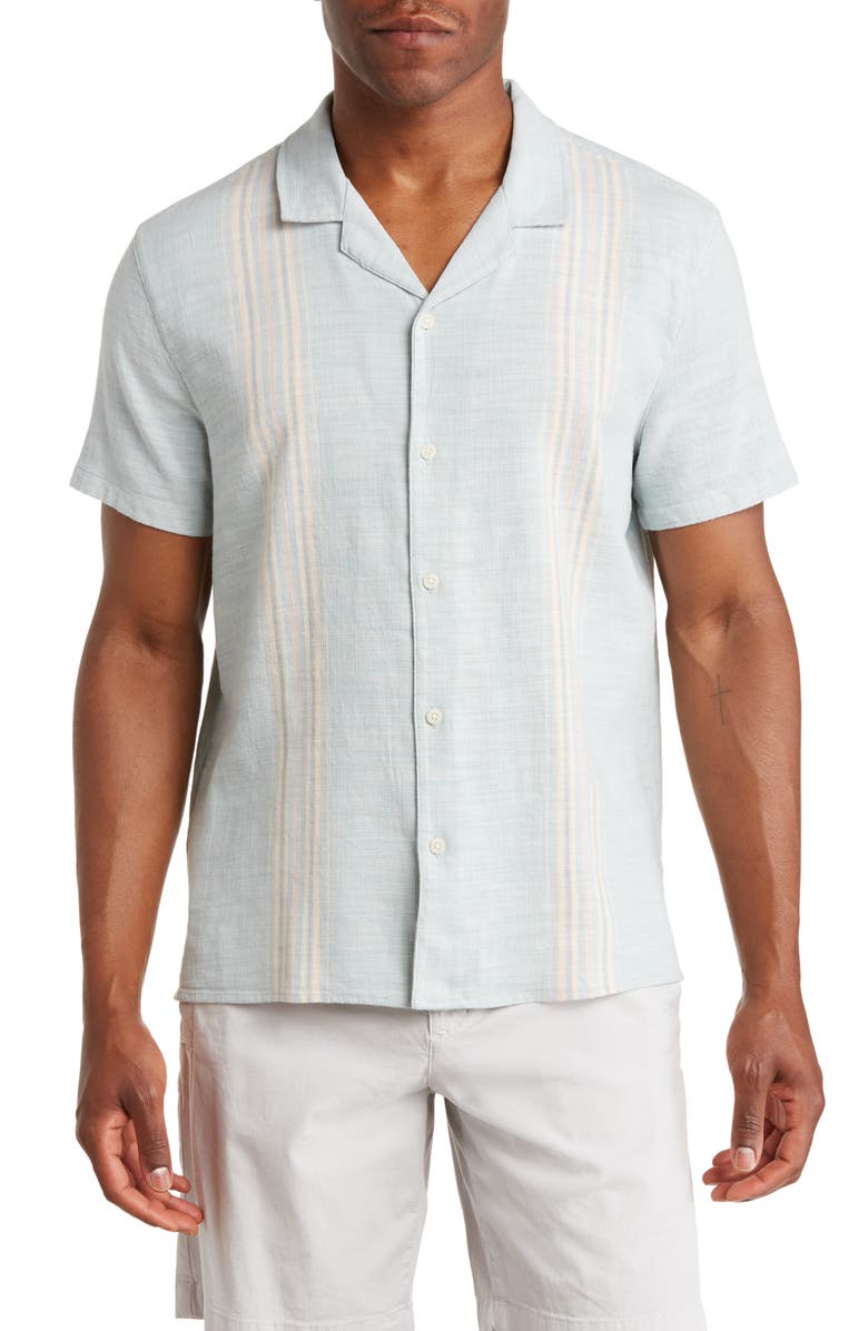 Marine Layer Stripe Stretch Selvage Resort Shirt, Main, color,