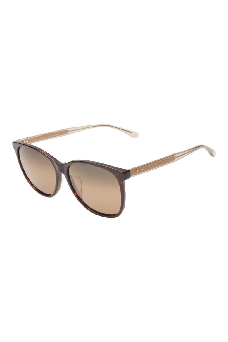 58mm Core Square Polarized Sunglasses, Alternate, color, TORTOISE TAN BRONZE
