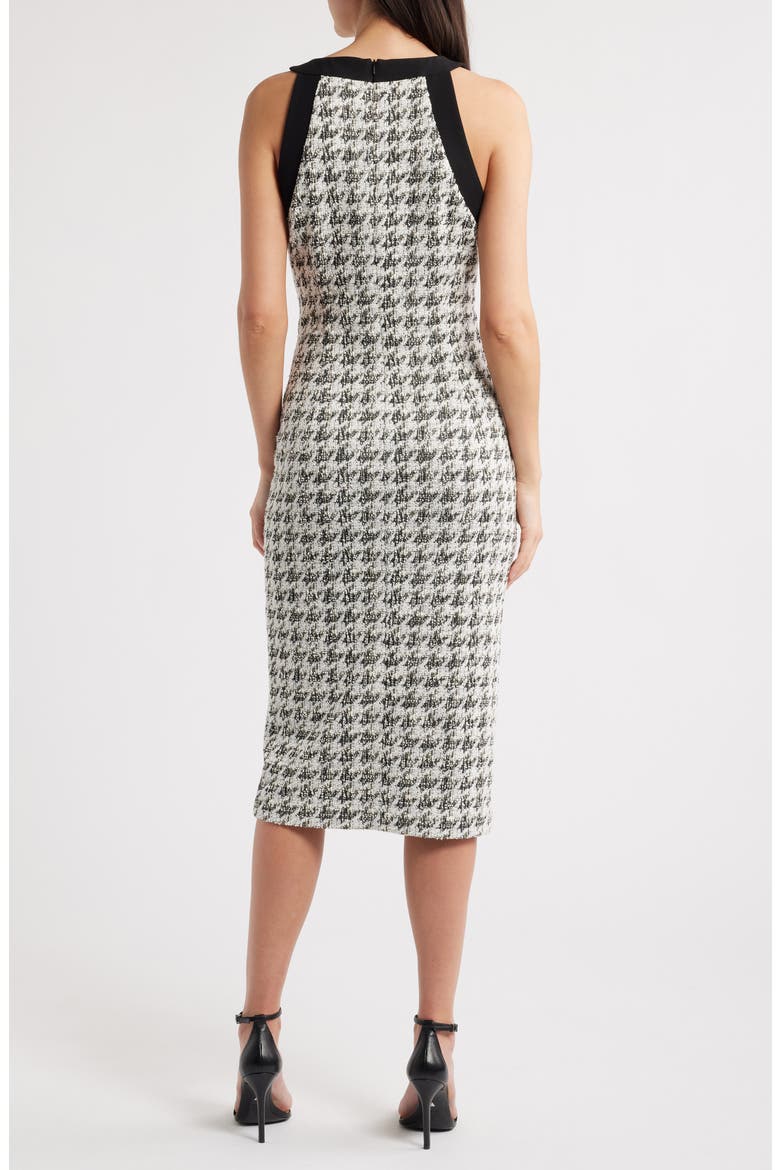 Aura Houndstooth Midi Dress, Alternate, color, CLASSIC LUXE