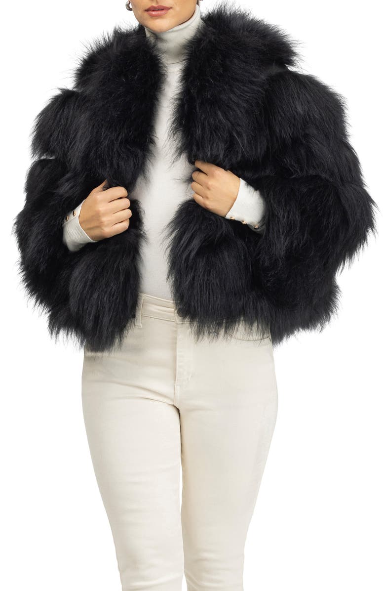 GORSKI Genuine Shearling Jacket, Alternate, color, Black