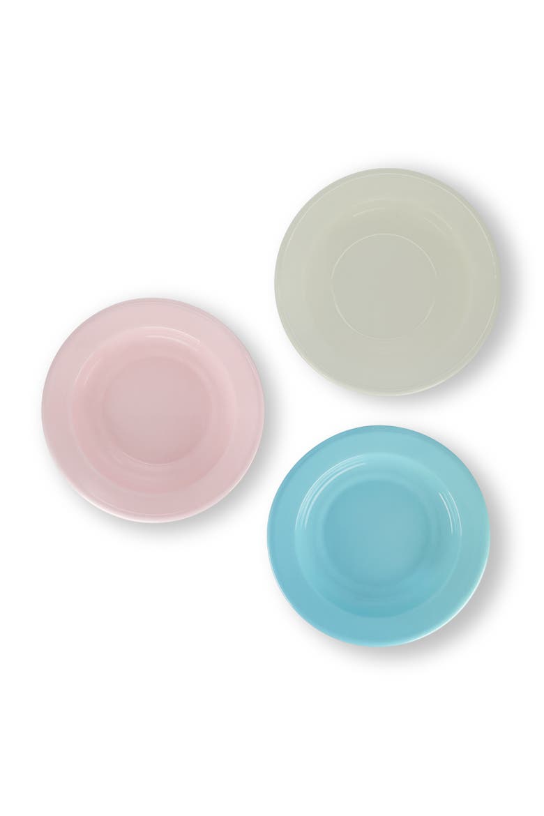 Two Tone Enamel Dinner Bowl - Set of 4, Alternate, color, Royal Blue & Ivory