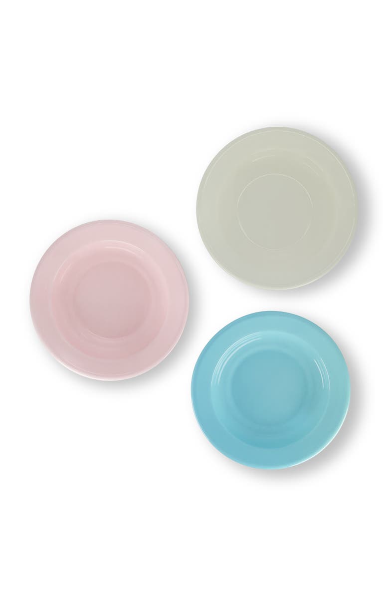 Elifle Two Tone Enamel Dinner Bowl - Set of 4, Alternate, color, Royal Blue & Ivory