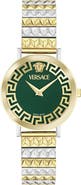 Versace Daedalus Two Tone Bracelet Watch, 35mm