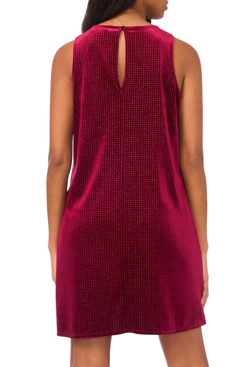 Shimmer Keyhole Shift Minidress, Alternate, color, WINE