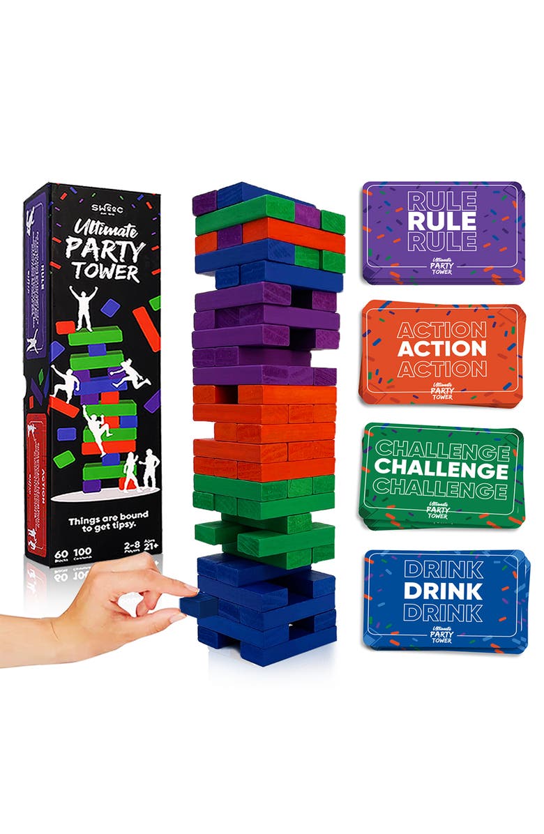Swooc Games Ultimate Party Tower Game, Main, color, Multicolored