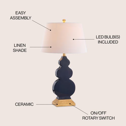 Jonathan Y Designs Carter 29in Ceramic & Resin Table Lamp In Navy/gold