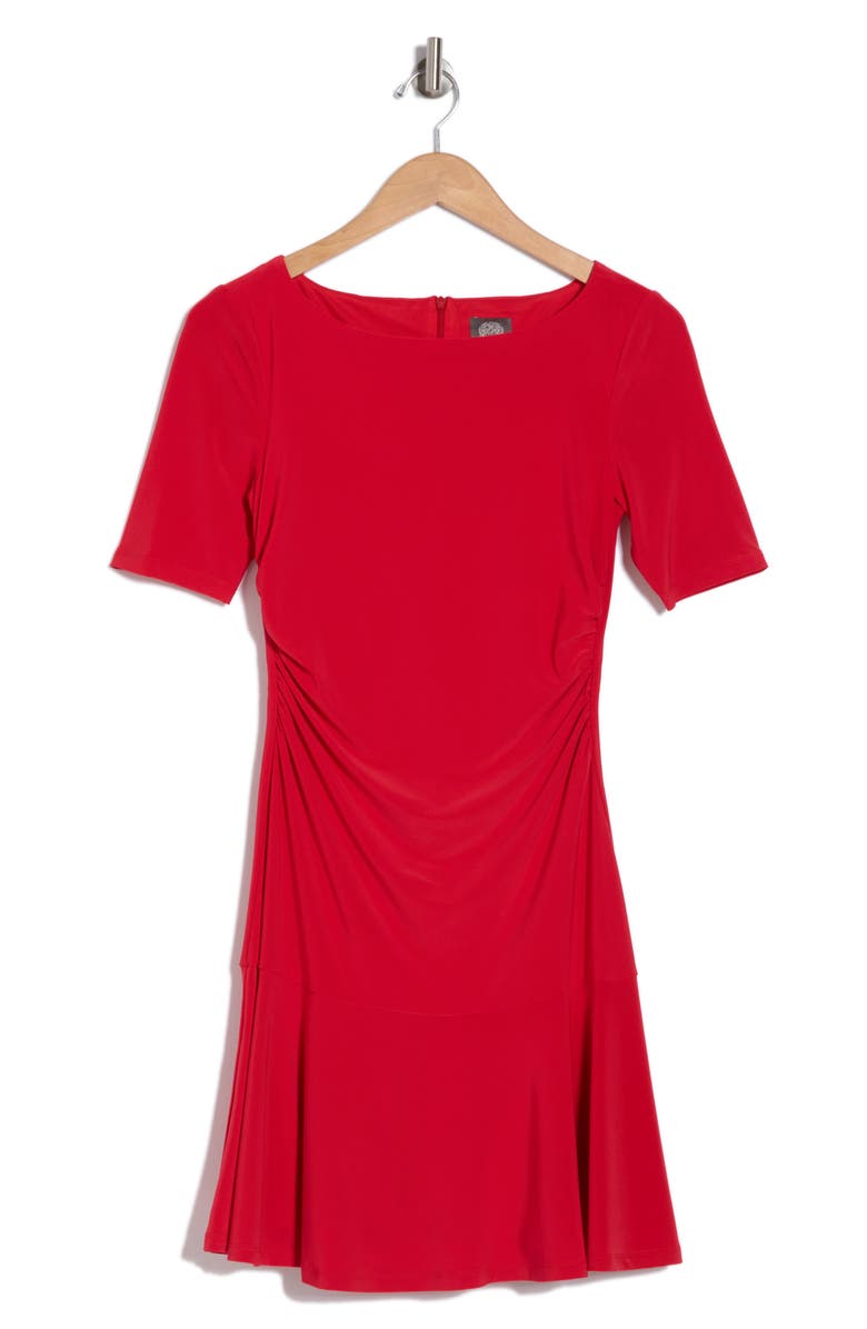 Vince Camuto Scrunch Waist Fit and Flare Dress, Alternate, color,