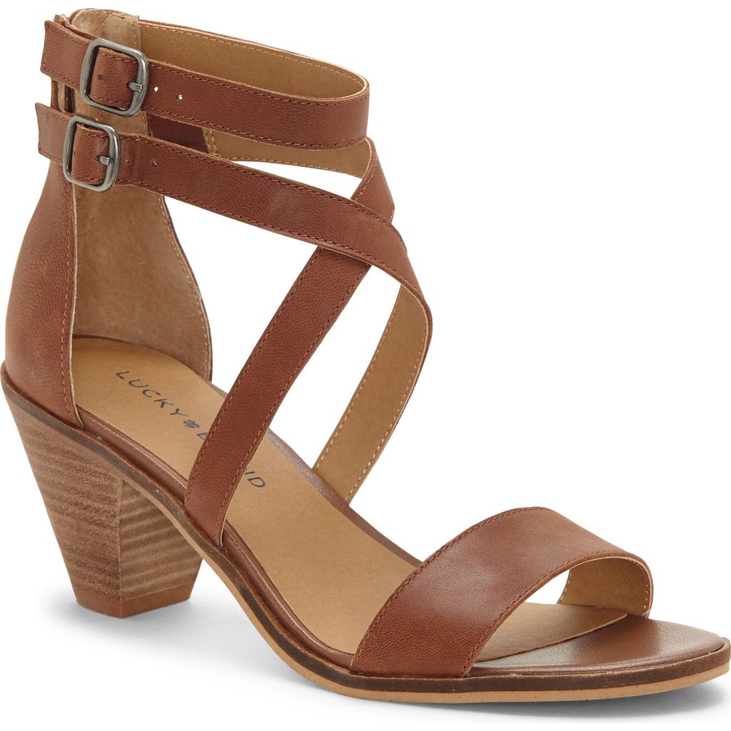 Lucky Brand Ressia Double Ankle Strap Sandal In Brown