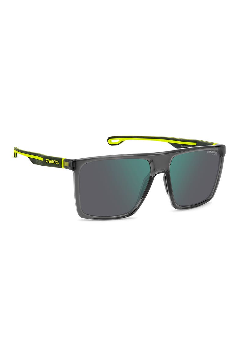 58mm Gradient Shield Sunglasses, Alternate, color, GREY YELLOW