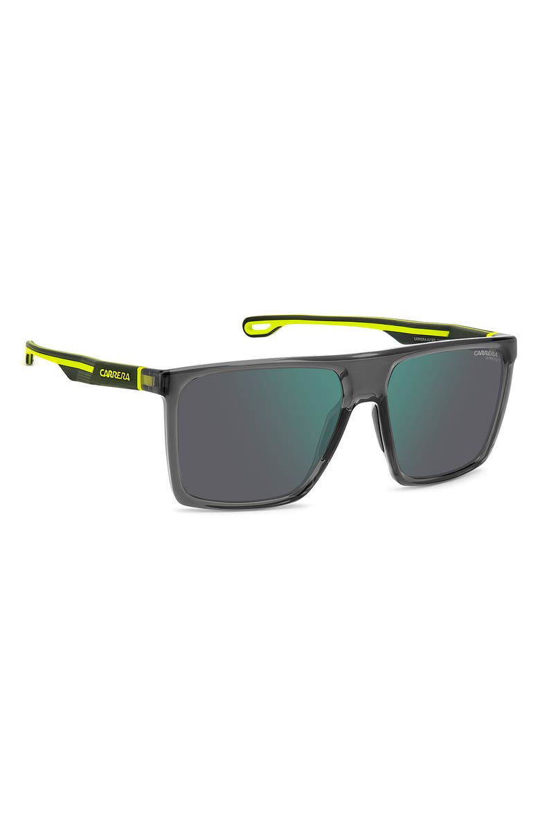 Carrera Eyewear 58mm Gradient Polarized Shield Sunglasses, Alternate, color, Grey Yellow