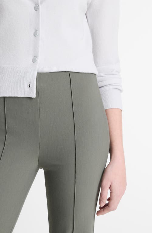 Vince Pintuck Pleat Crop Flare Pants In Pebble