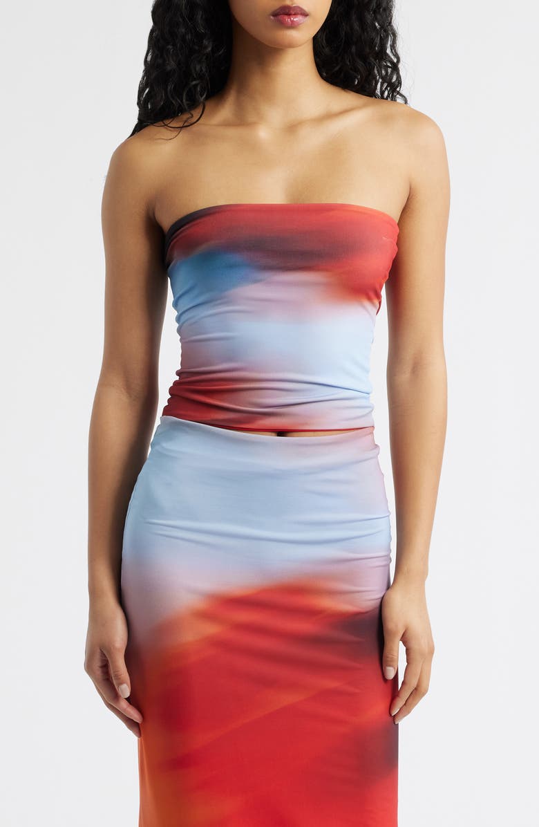 Feners Yo X Ti Strapless Top, Main, color, Rosella