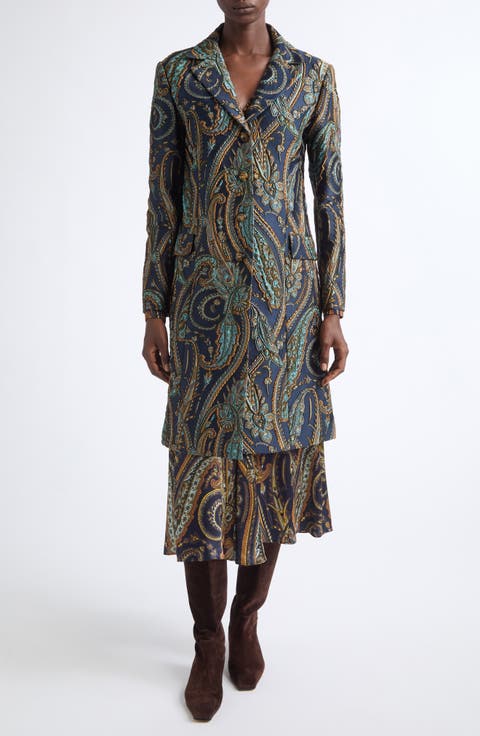 Paisley Jacquard Coat