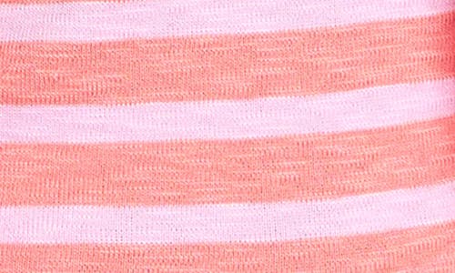 Nzt By Nic+zoe Snap Front Striped Cardigan In Pink Multi