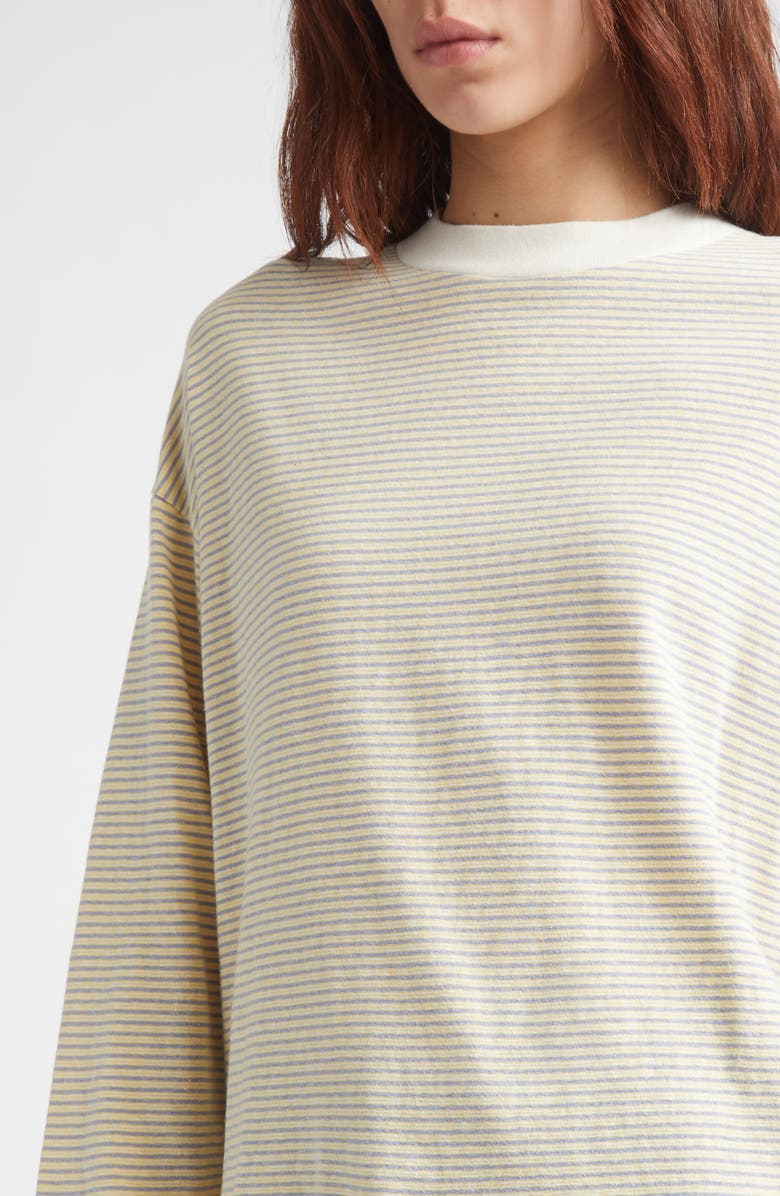 KURO Soft Line Border Stripe T-Shirt, Alternate, color, Yellow