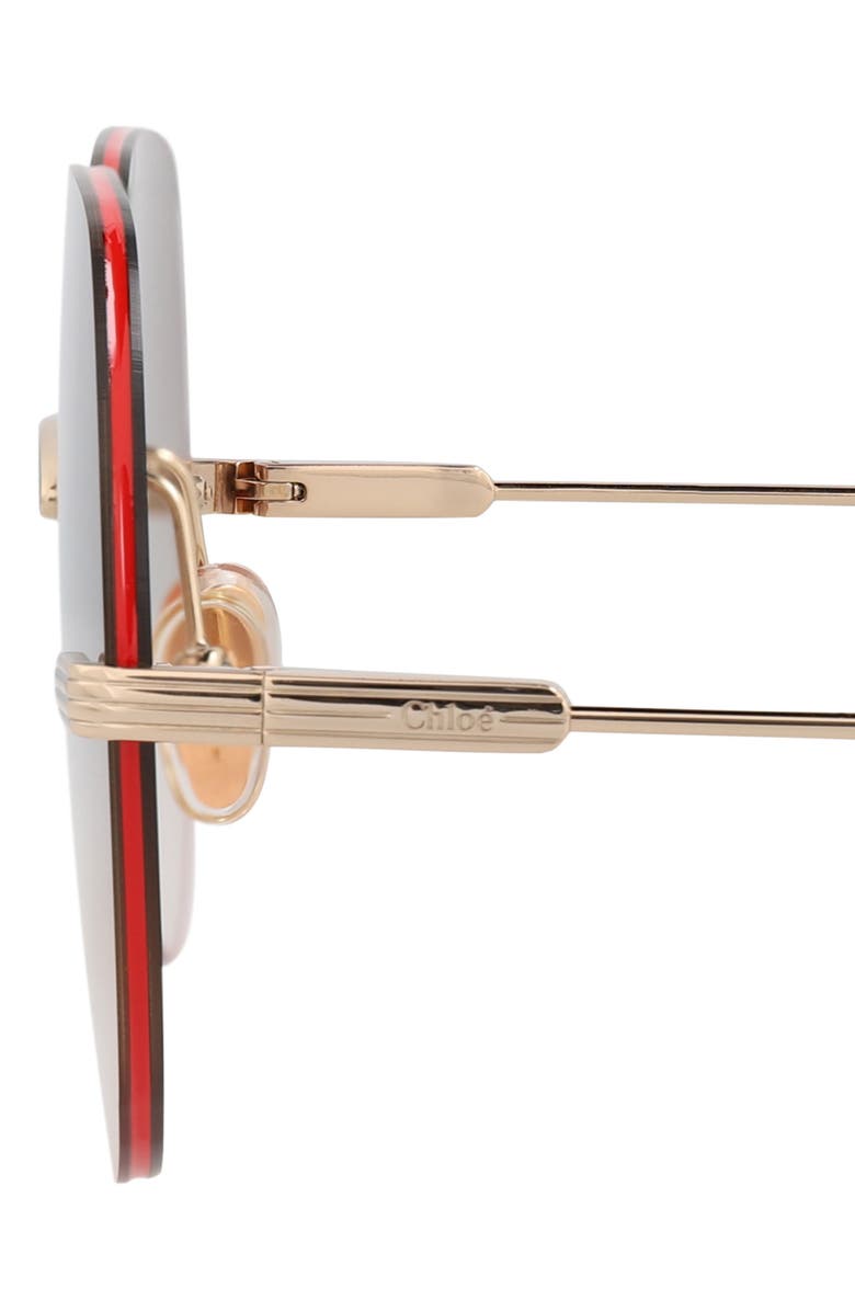 Chloé 58mm Round Sunglasses, Alternate, color, Gold Gold Brown