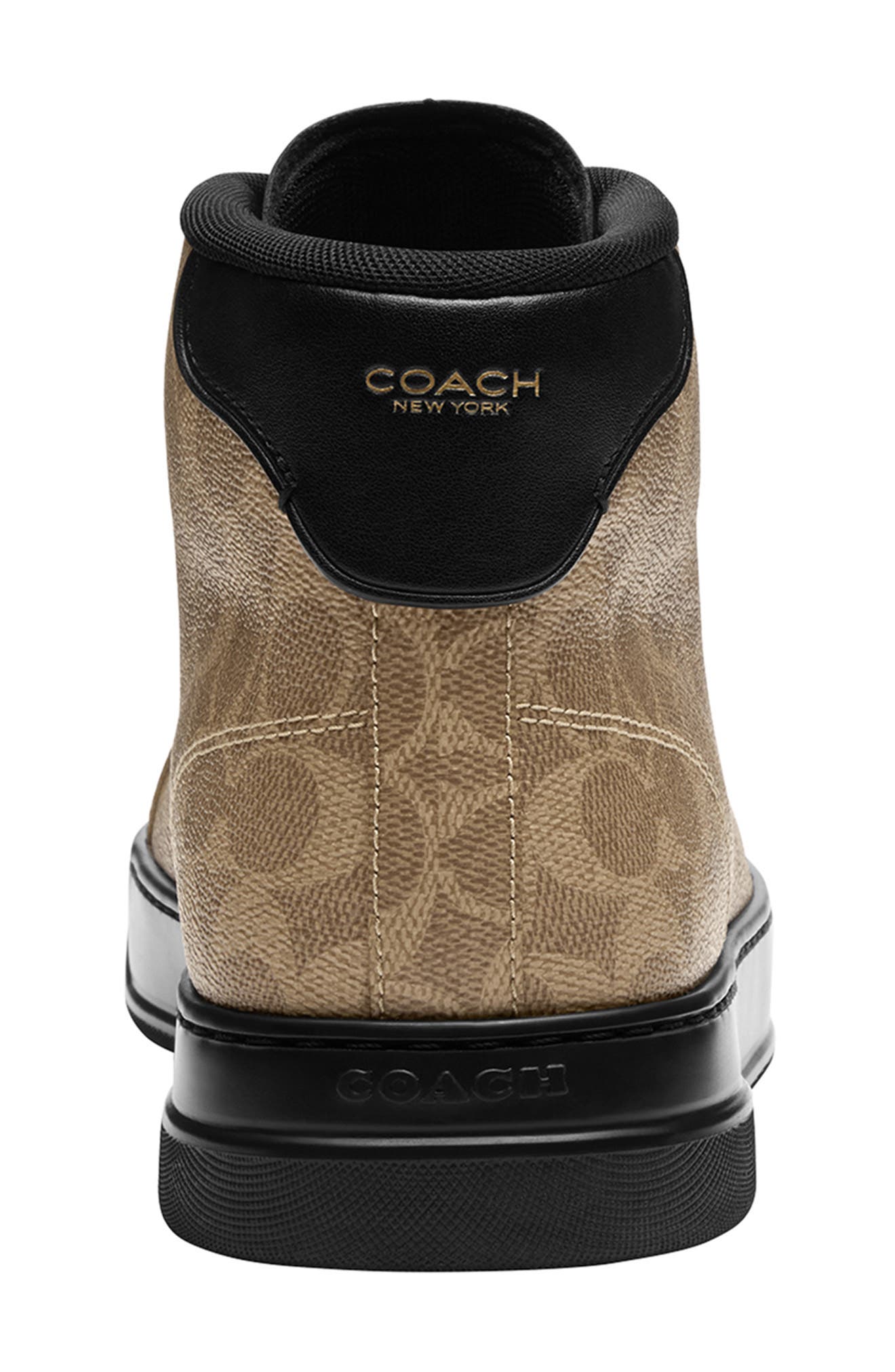 COACH High Line Signature High Top Sneaker, Alternate, color, Khaki Black