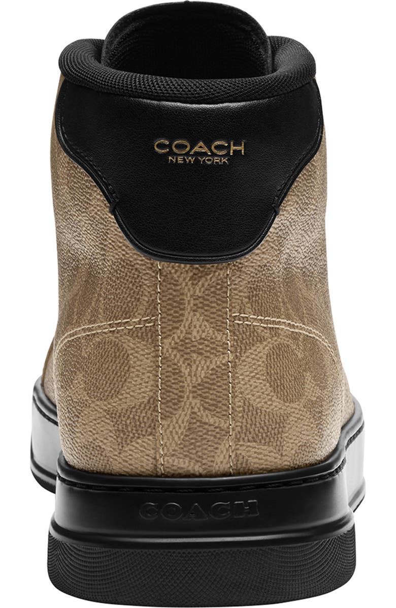 COACH High Line Signature High Top Sneaker, Alternate, color, Khaki Black