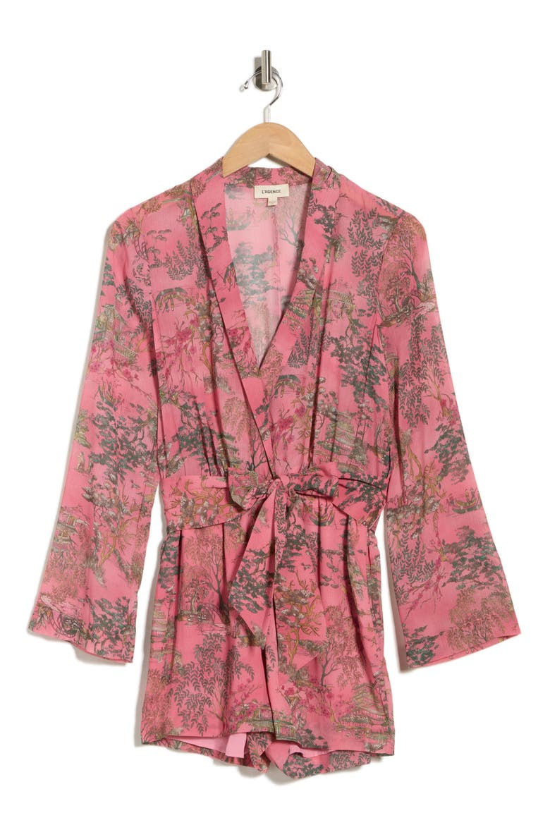 Arabell Long Sleeve Romper, Alternate, color, MAUVE MULTI KESI PRINT