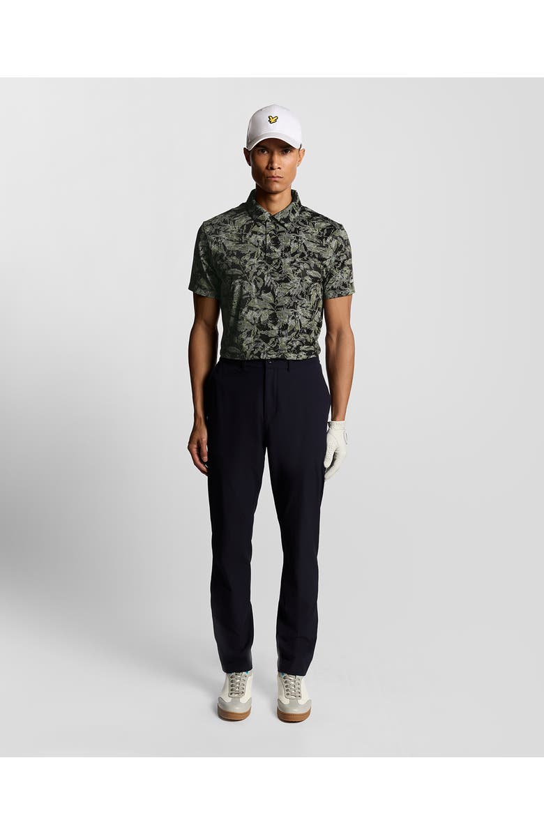 Lyle & Scott Golf Digital Floral Polo Shirt, Alternate, color, Jet Black
